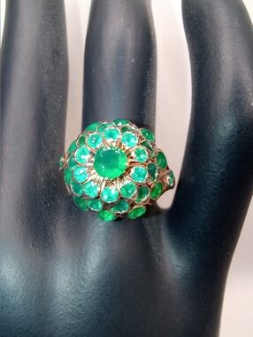 Green Dome Cocktail Ring - Women Jewelry